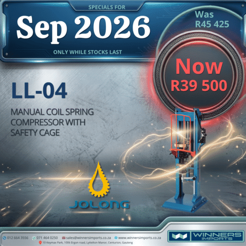 LL-04 Coil spring compressor with safety cage